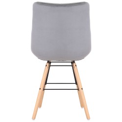 Sillón Leni, terciopelo gris