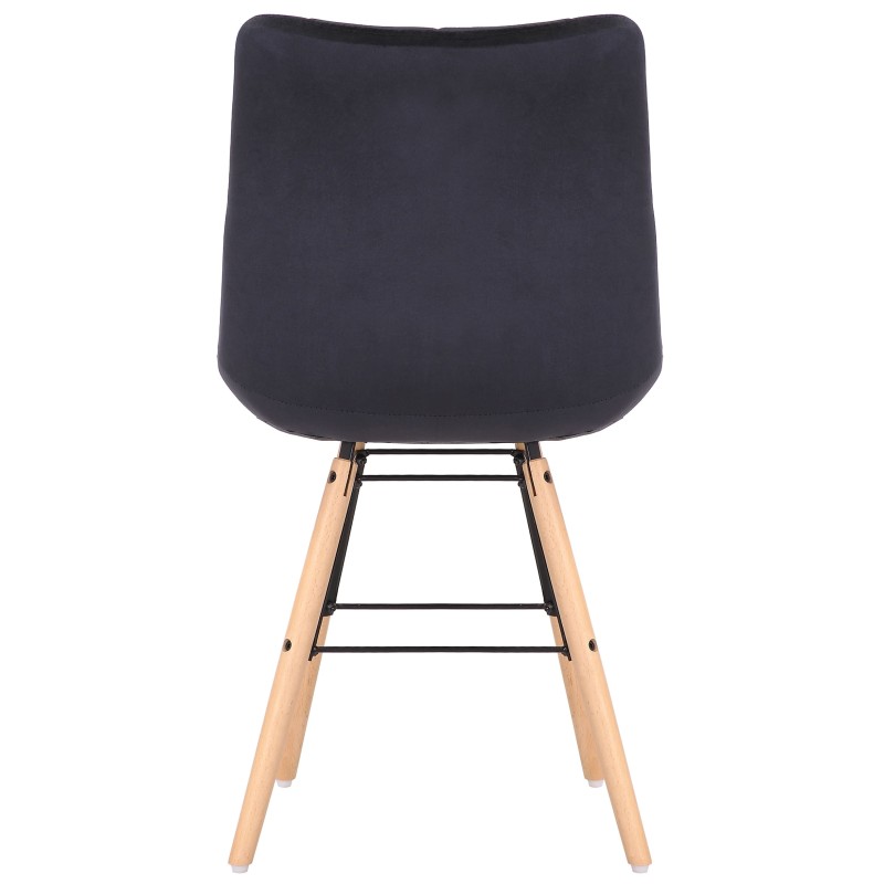 Sillón Leni, terciopelo, negro