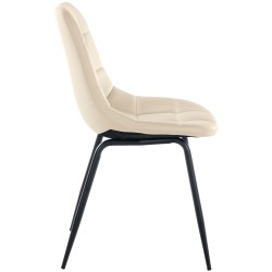 Sillón Tom, piel sintética, color crema