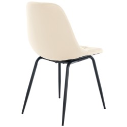 Sillón Tom, piel sintética, color crema