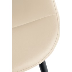 Sillón Tom, piel sintética, color crema