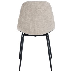 Sillón Tom, tapizado en tela color crema