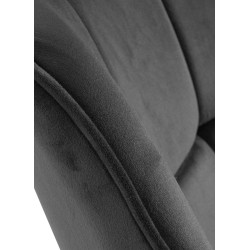 Sillón Westport, terciopelo, gris oscuro