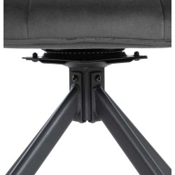 Sillón Westport, terciopelo, gris oscuro