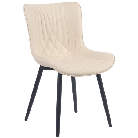 Sillón Brady, piel sintética, color crema