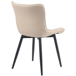 Sillón Brady, piel sintética, color crema