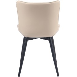 Sillón Brady, piel sintética, color crema