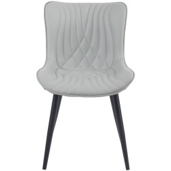 Sillón Brady, piel sintética gris