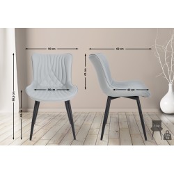 Sillón Brady, piel sintética gris