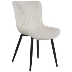 Sillón Brady, terciopelo, crema