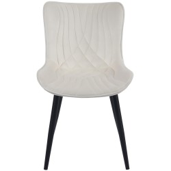Sillón Brady, terciopelo, crema