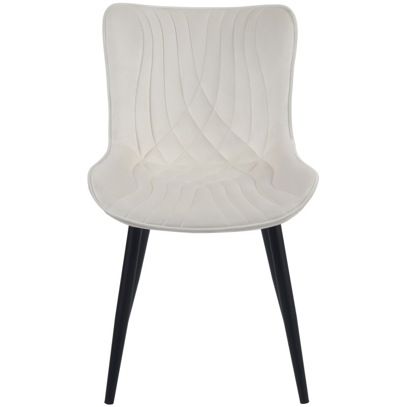 Sillón Brady, terciopelo, crema