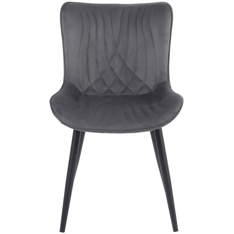 Sillón Brady, terciopelo, gris oscuro
