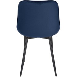 Muelles de silla de terciopelo azul