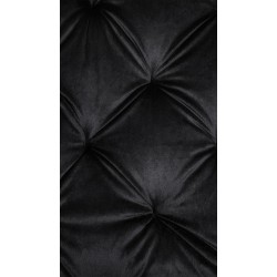 Silla de comedor Stanley, terciopelo, negra