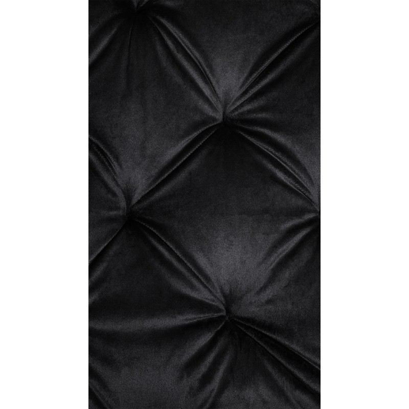Silla de comedor Stanley, terciopelo, negra