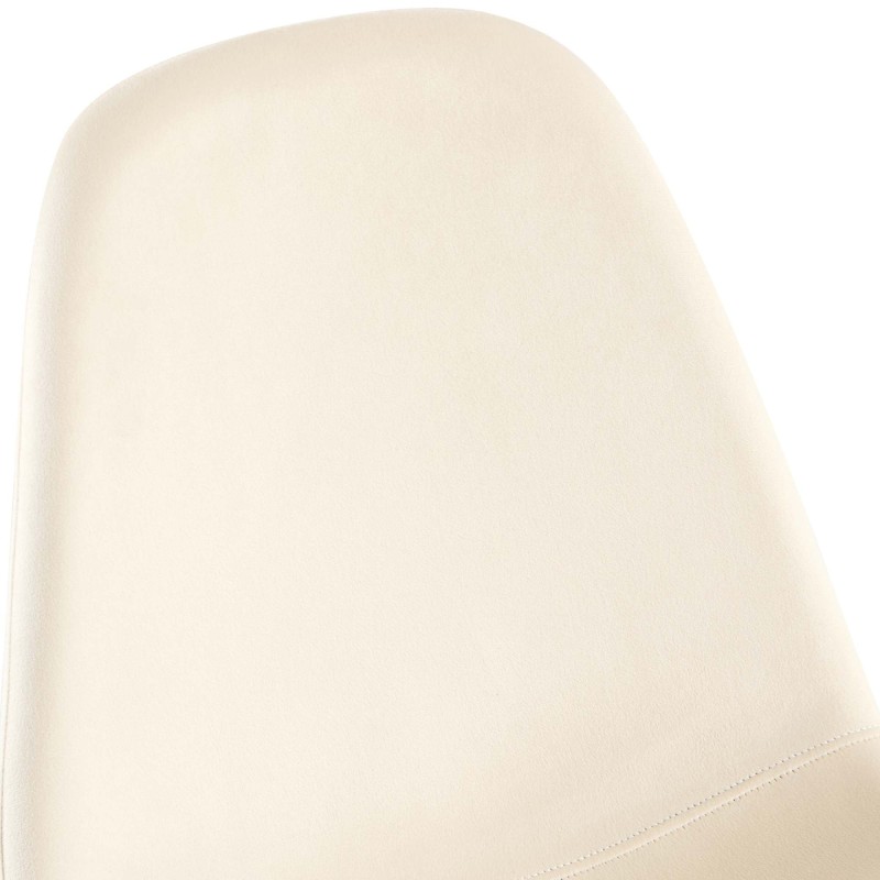 Silla de comedor Napier, terciopelo, crema