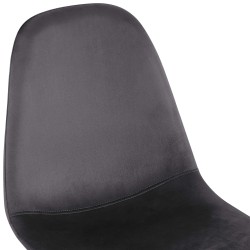 Silla de comedor Napier, terciopelo, gris oscuro