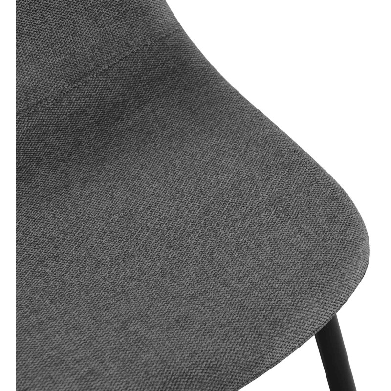 Silla de comedor Napier, tela gris