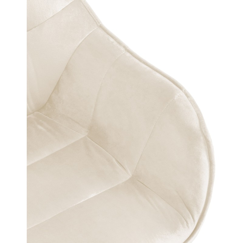 Sillón Russell, terciopelo, crema