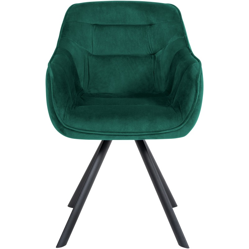 Sillón Russell, terciopelo, verde