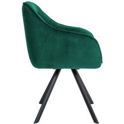 Sillón Russell, terciopelo, verde