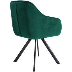 Sillón Russell, terciopelo, verde