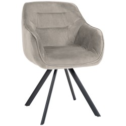 Sillón Russell, terciopelo gris