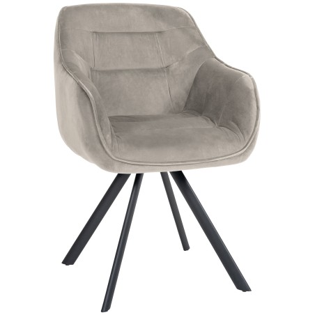 Sillón Russell, terciopelo gris