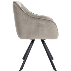 Sillón Russell, terciopelo gris