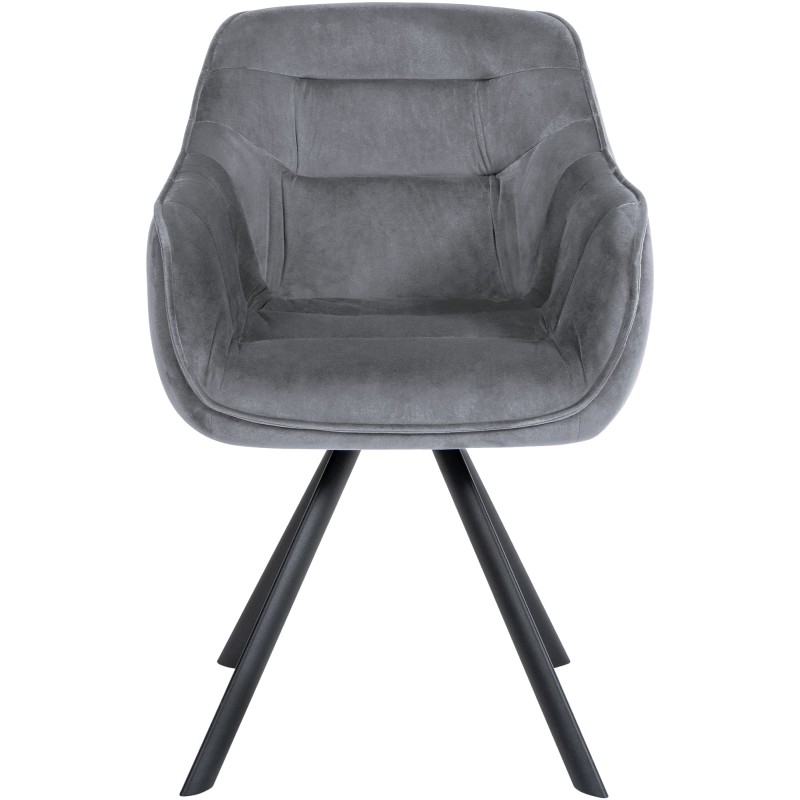 Sillón Russell, terciopelo, gris oscuro