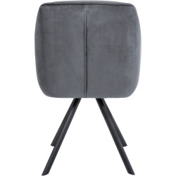 Sillón Russell, terciopelo, gris oscuro