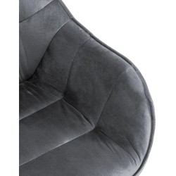 Sillón Russell, terciopelo, gris oscuro