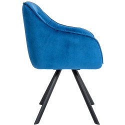 Sillón Russell, terciopelo, azul