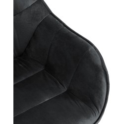 Sillón Russell, terciopelo, negro