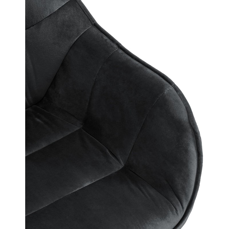 Sillón Russell, terciopelo, negro