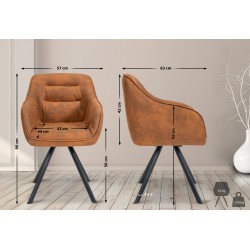 Silla Russell Vintage, marrón claro