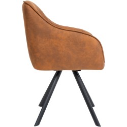 Silla Russell Vintage, marrón claro