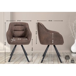 Silla marrón vintage Russell