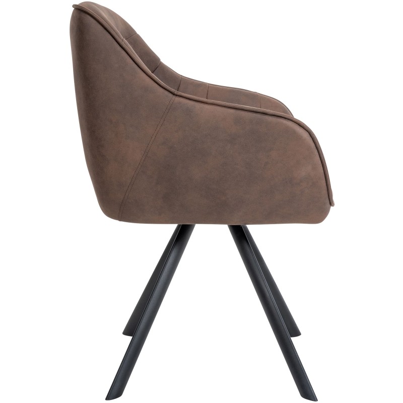 Silla marrón vintage Russell