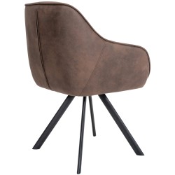 Silla marrón vintage Russell