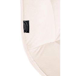 Silla de comedor Vermont, terciopelo, color crema