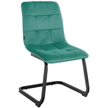 Silla de comedor Vermont, terciopelo verde