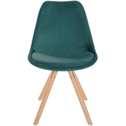 Sillón Sofía, de terciopelo, redondo, verde