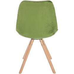 Sillón Sofía, de terciopelo, redondo, verde claro
