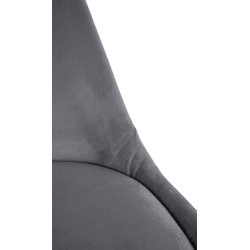 Sillón Sofía, de terciopelo, redondo, gris