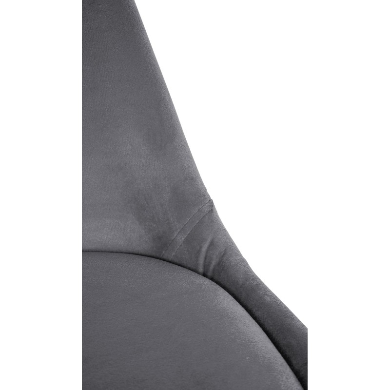 Sillón Sofía, de terciopelo, redondo, gris