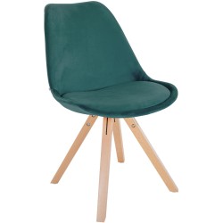 Sillón Sofía, terciopelo, cuadrado, verde