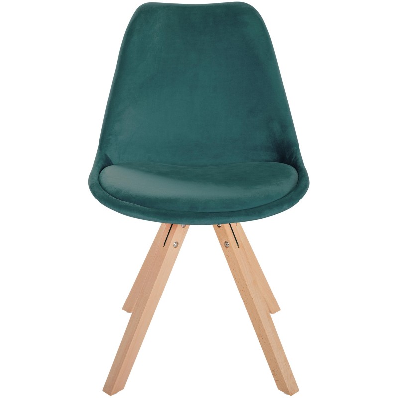 Sillón Sofía, terciopelo, cuadrado, verde