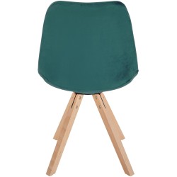 Sillón Sofía, terciopelo, cuadrado, verde